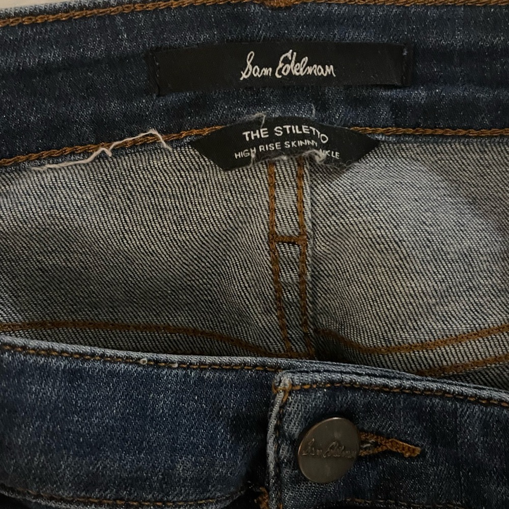 Sam Edelman Stiletto womens high rise skinny ankle jeans size 31 stretch